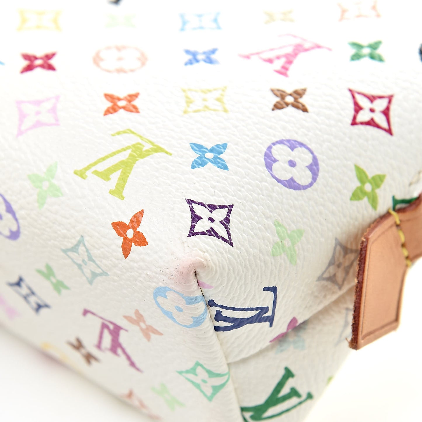 Monogram Multicolor Cosmetic Pouch White Litchi
