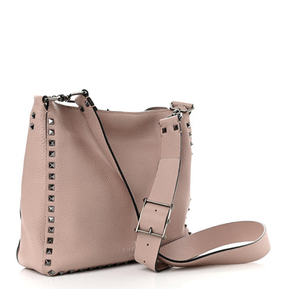 Valentino Garavani Pebbled Calfskin Small Rockstud Flip-Lock Messenger Bag Poudre 3 of 9