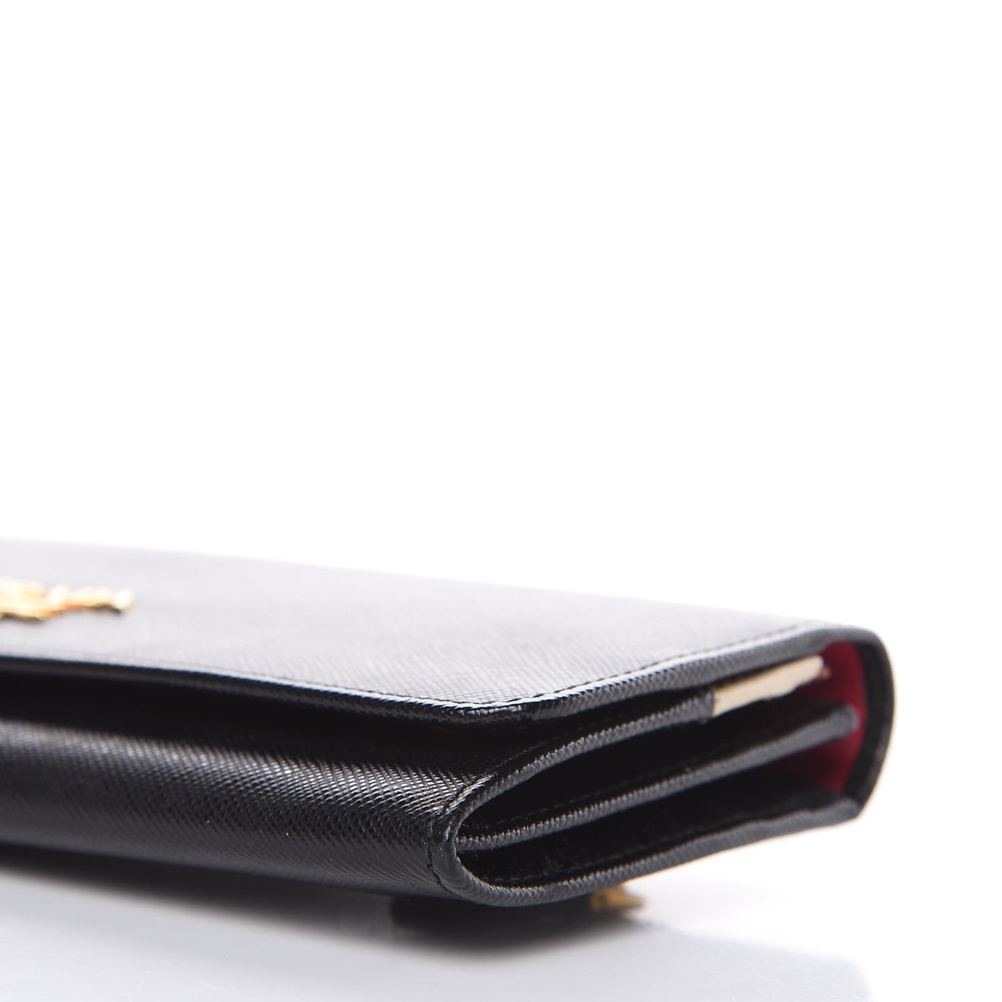 Saffiano Colour Continental Flap Wallet Black