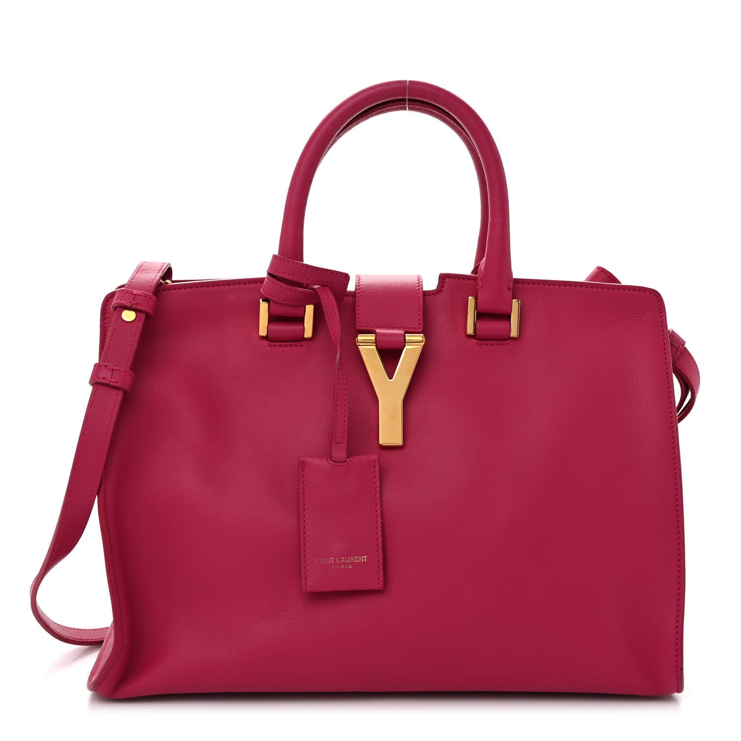 Calfskin Small Classic Y Cabas Fuchsia