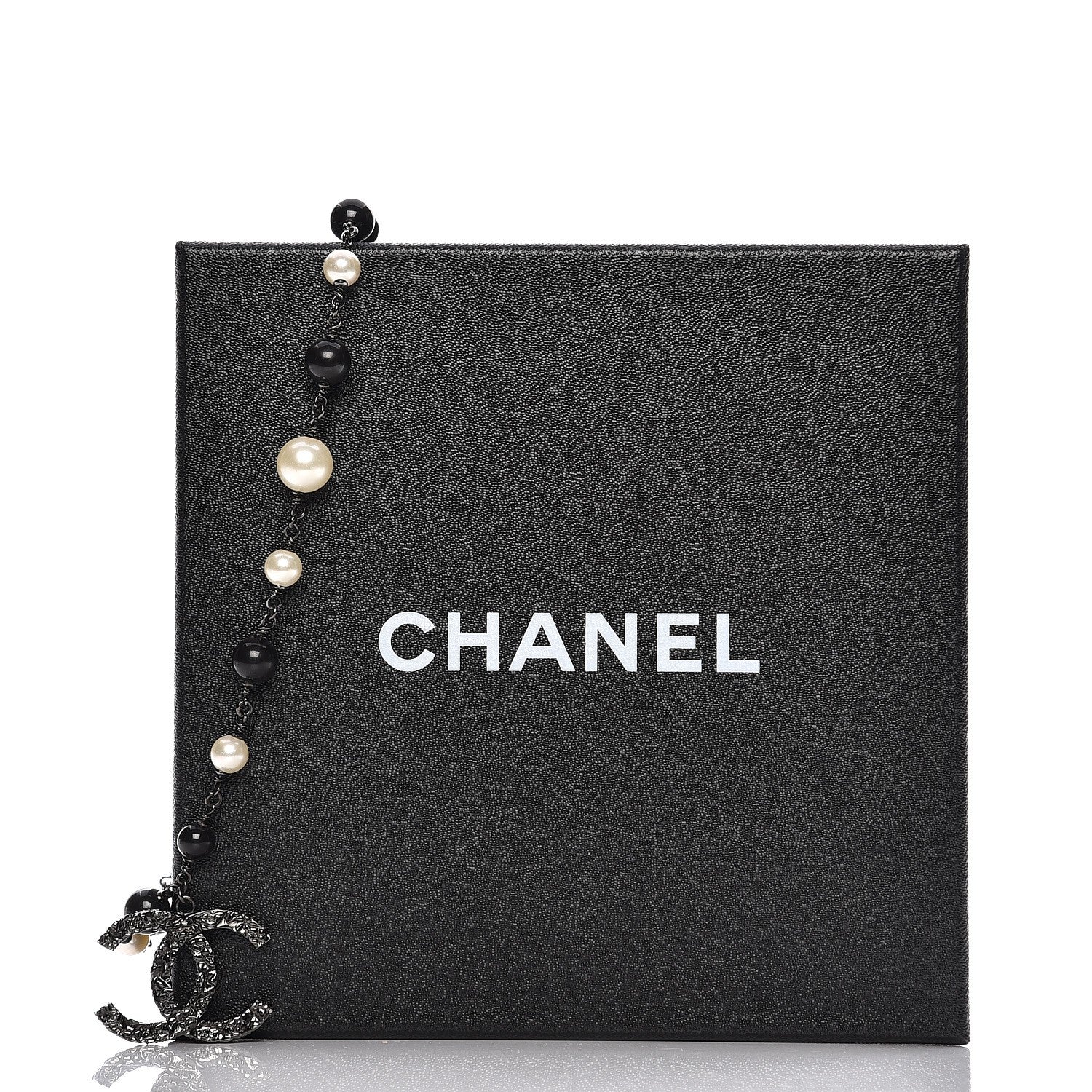 Chanel Ruthenium Pearl Beaded CC Short Necklace Black 6 of 6