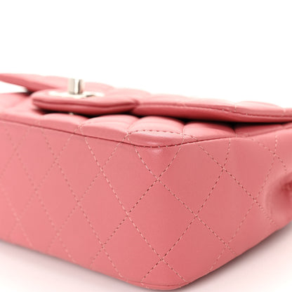 Chanel Lambskin Quilted Mini Rectangular Flap Pink 10 of 10