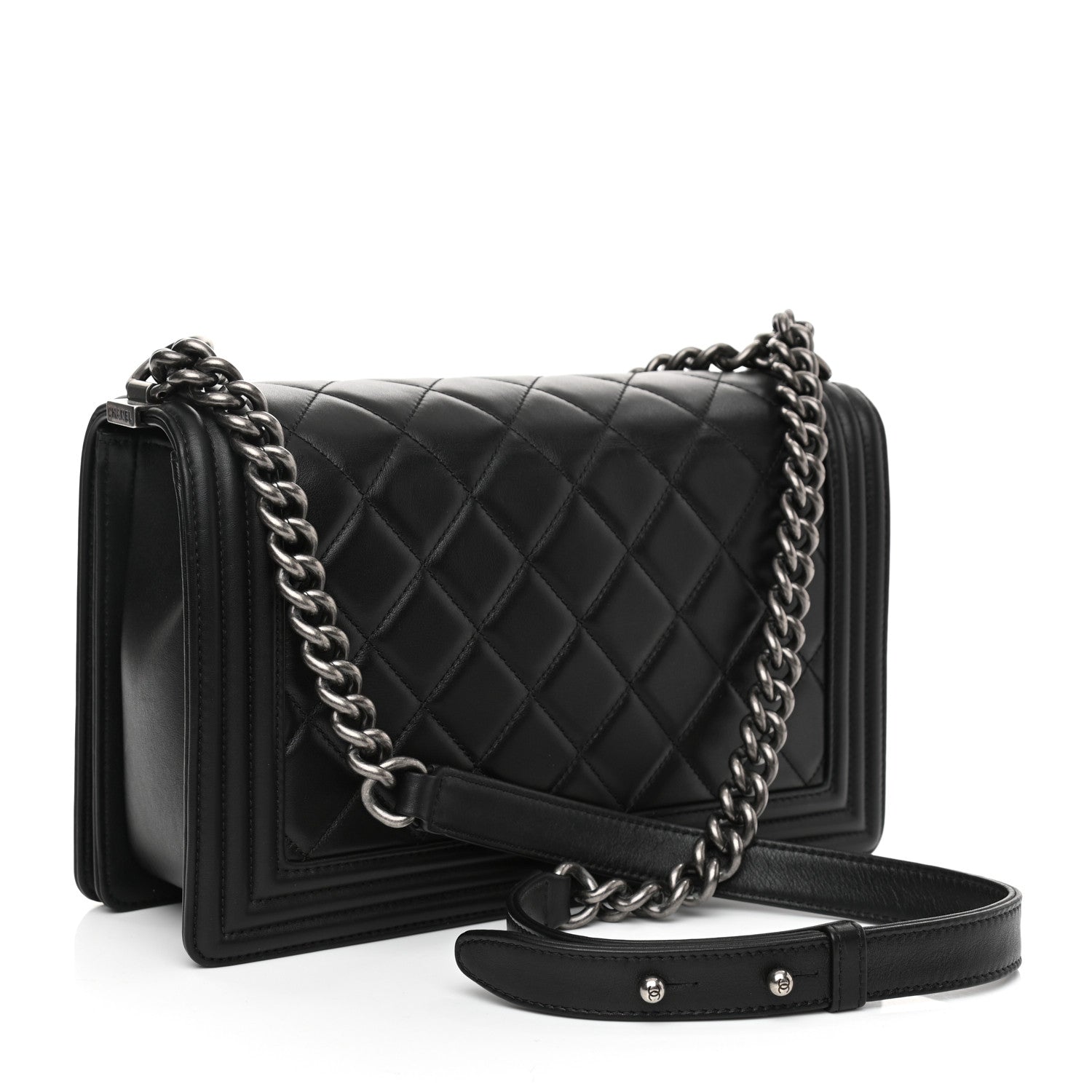Chanel Lambskin Quilted New Medium Boy Flap Black 3 of 12