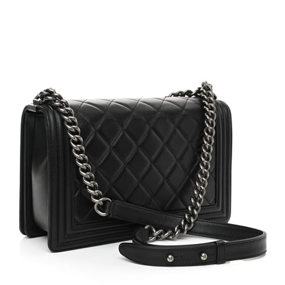 Chanel Lambskin Quilted New Medium Boy Flap Black 3 of 12