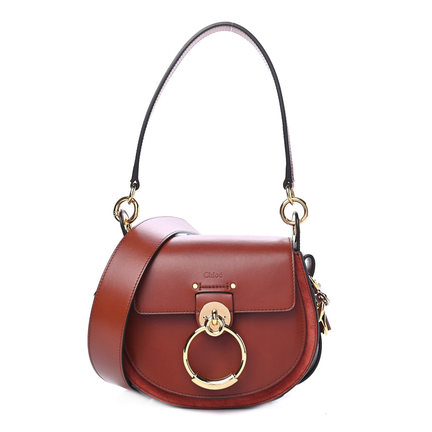 Calfskin Small Tess Bag Sepia Brown
