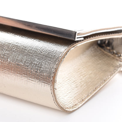 Fendi Vitello Mirror Elite Bi-Color Mini Rush Clutch Argento Champagne 9 of 16