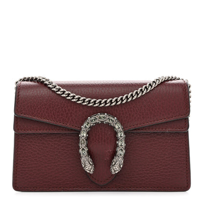 Gucci Dollar Calfskin Crystal Super Mini Dionysus Shoulder Bag Vintage Bordeaux Black Diamond 1 of 9