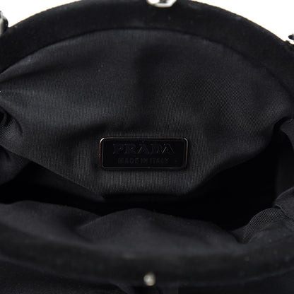 Prada Satin Evening Bag Black 8 of 10