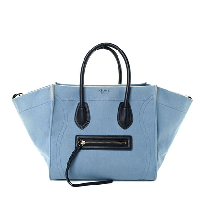 Celine Cotton Canvas Medium Phantom Luggage Blue 1 of 11