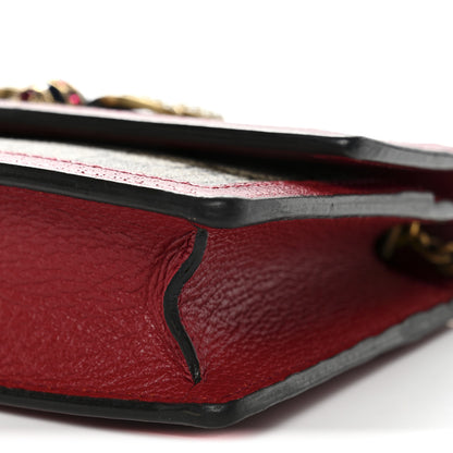 Gucci GG Supreme Monogram Web Queen Margaret Chain Wallet Red 9 of 10