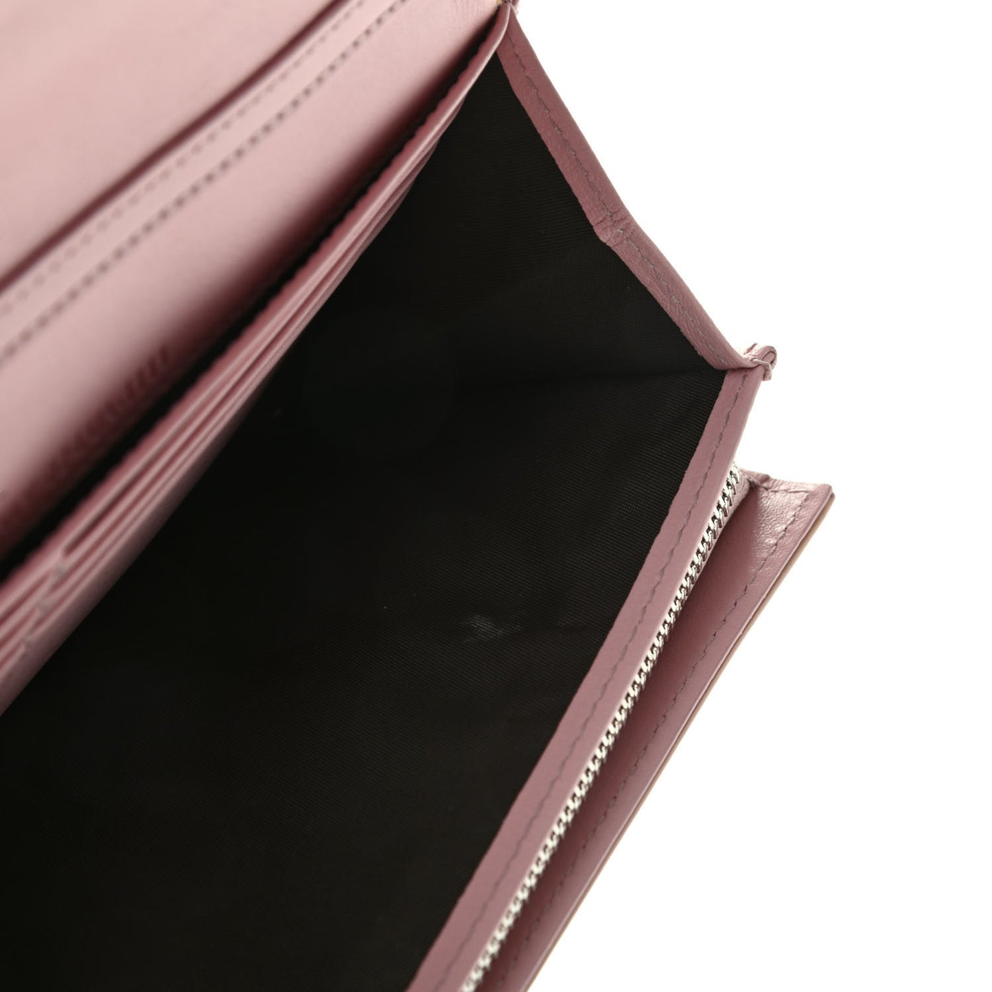 Patent Cannage Rendezvous Chain Wallet Pale Pink