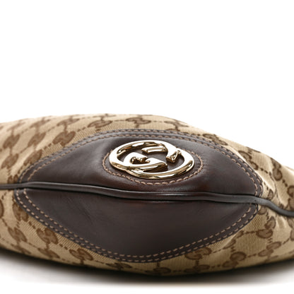 Gucci Monogram Medium New Britt Hobo Dark Brown 9 of 9