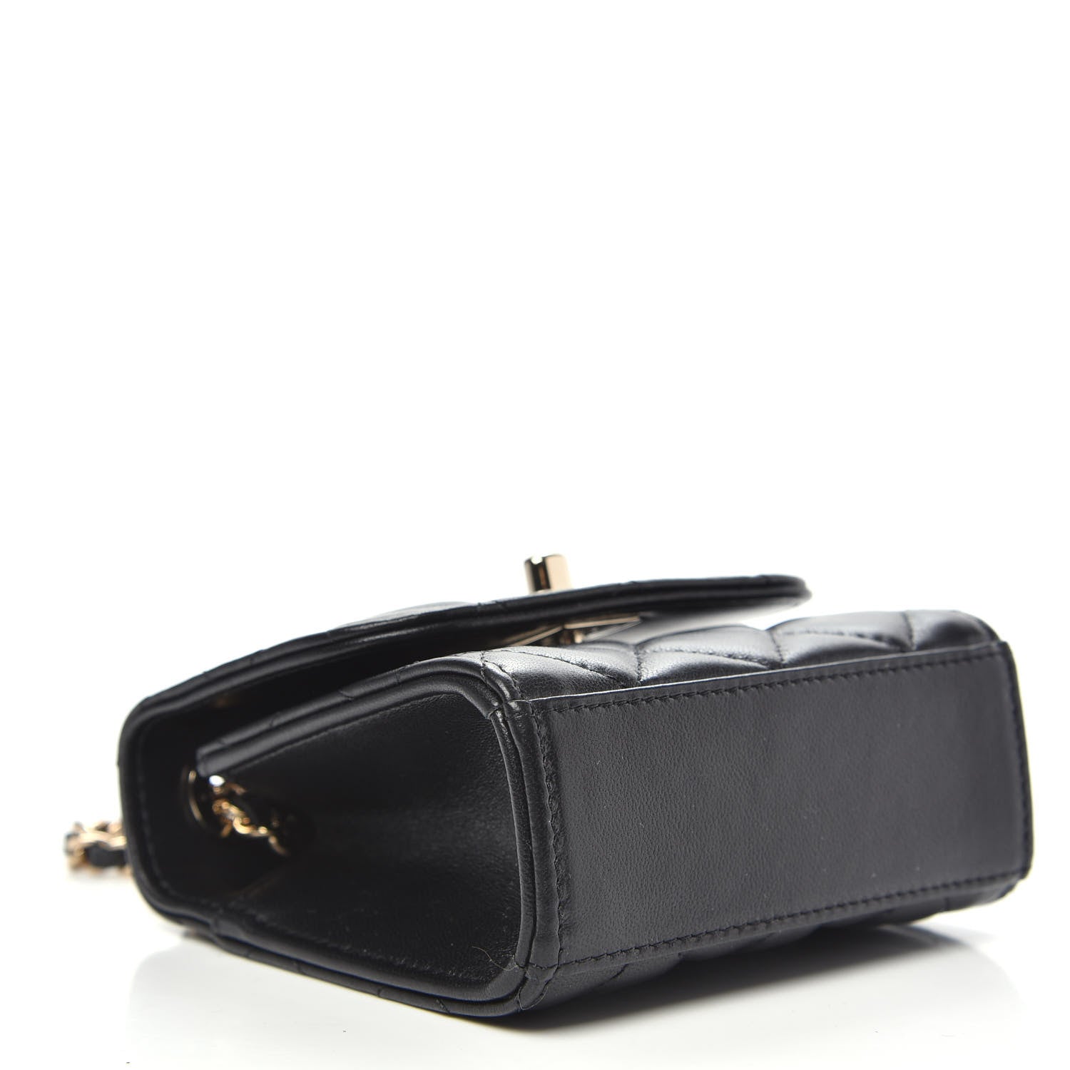 Chanel Lambskin Quilted Mini Trendy CC Chain Wallet Black 4 of 10