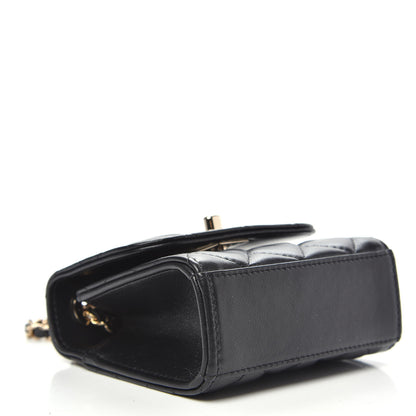 Chanel Lambskin Quilted Mini Trendy CC Chain Wallet Black 4 of 10