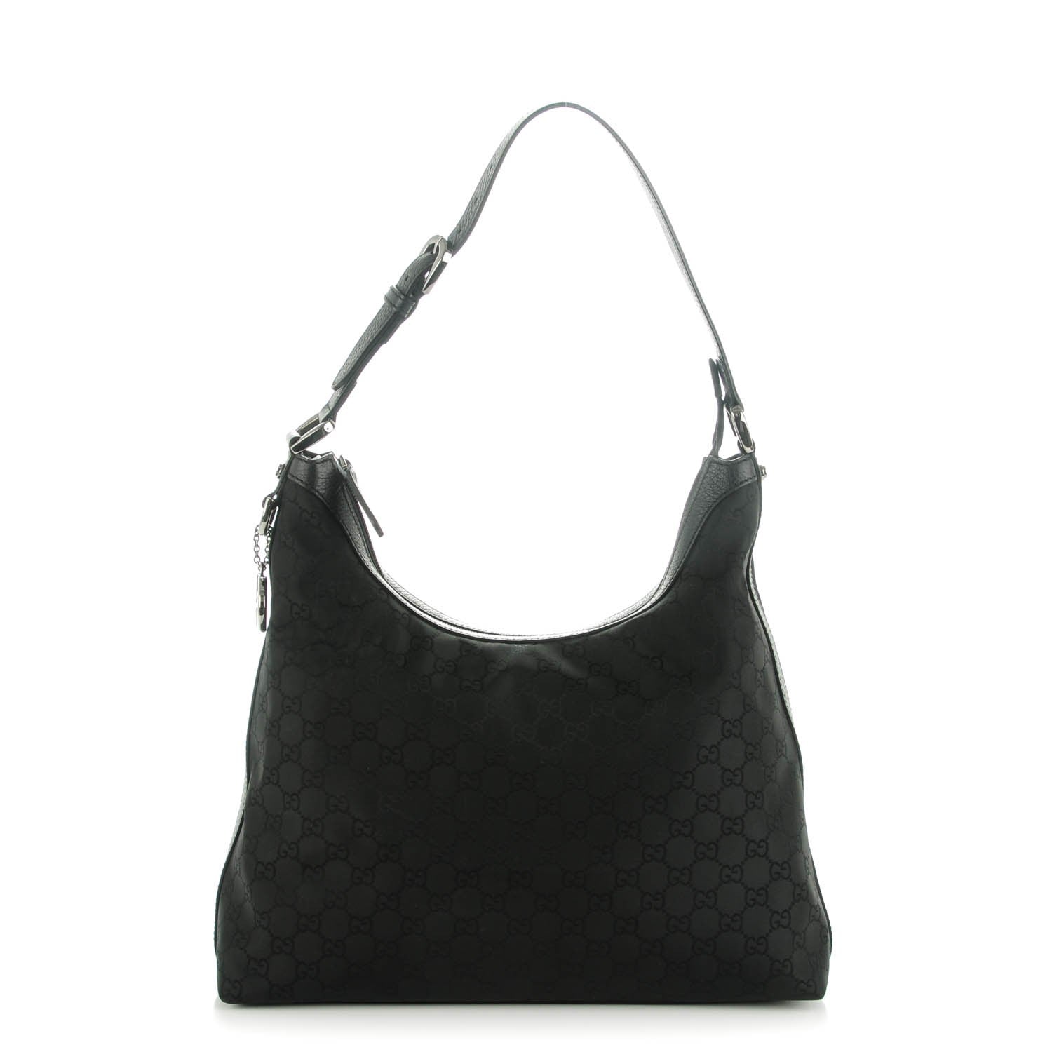 Gucci Nylon Monogram Hobo Black 1 of 7