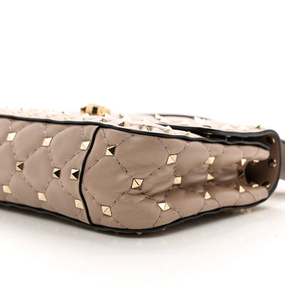 Valentino Garavani Nappa Small Rockstud Spike Shoulder Bag Poudre 9 of 11
