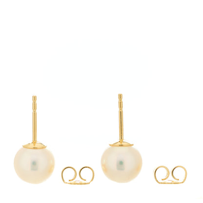 Mikimoto 18K Yellow Gold Akoya Pearl 8-8.5mm Stud Earrings 3 of 5