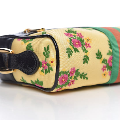 Gucci Canvas Patent Web Floral Embroidered Mini Ophidia Shoulder Bag 8 of 10