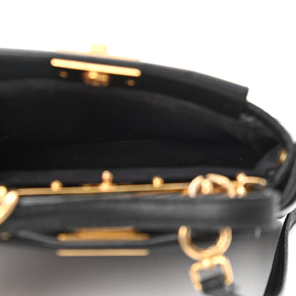 Fendi Nappa Micro Peekaboo Iconic Satchel Black 5 of 9