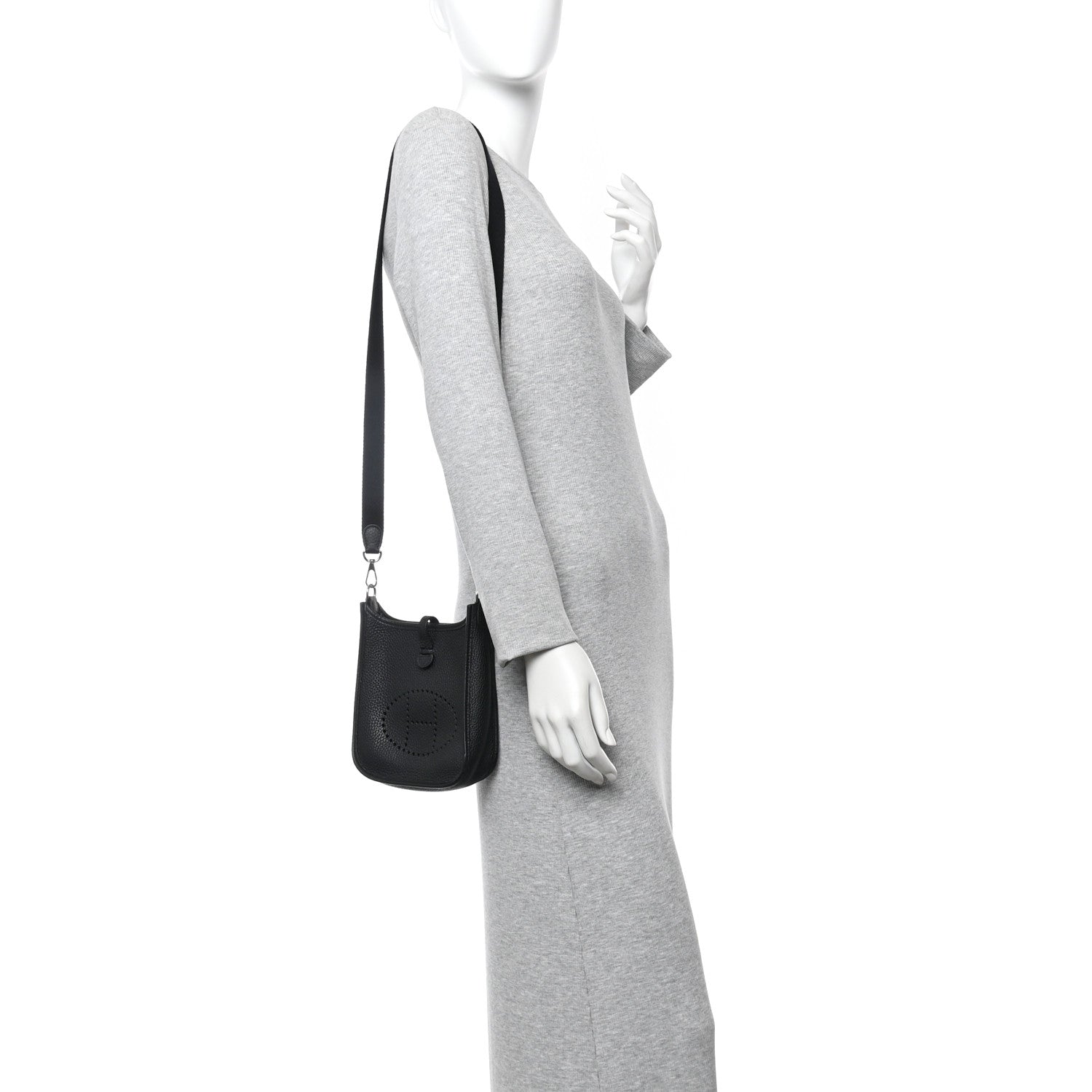 Hermes Taurillon Clemence Evelyne TPM Black 2 of 11