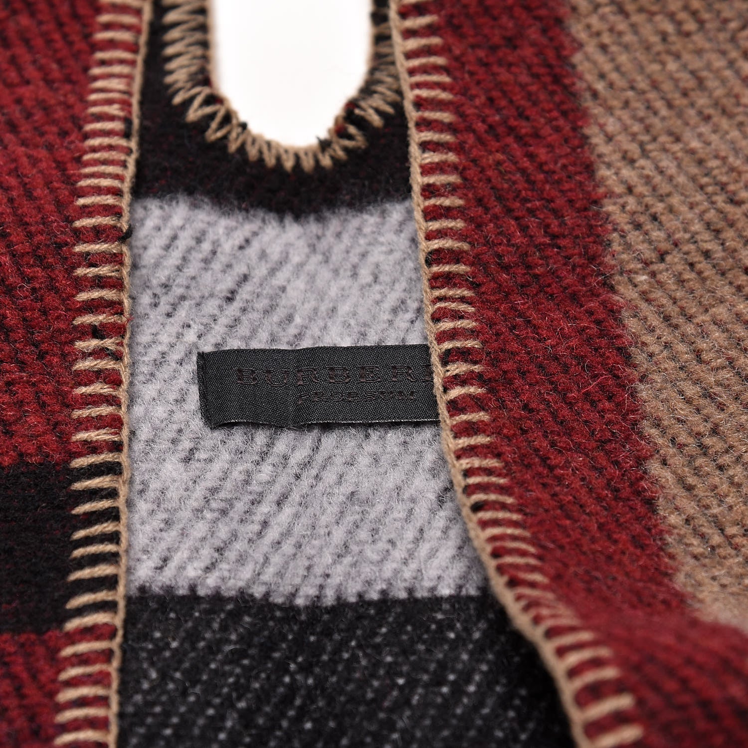 Burberry Wool Cashmere Mega Check Cape Scarf Scarf Multicolor 5 of 5