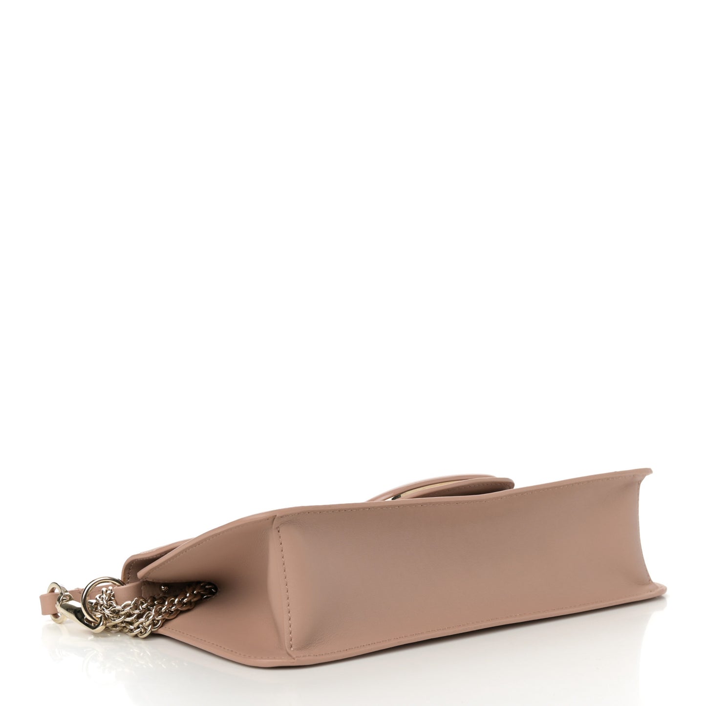 Calfskin Enamel Vlogo Loco Shoulder Bag Rose Cannelle