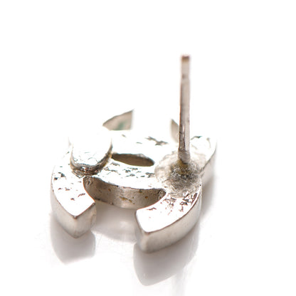 Chanel Crystal Timeless CC Earrings Silver 4 of 5