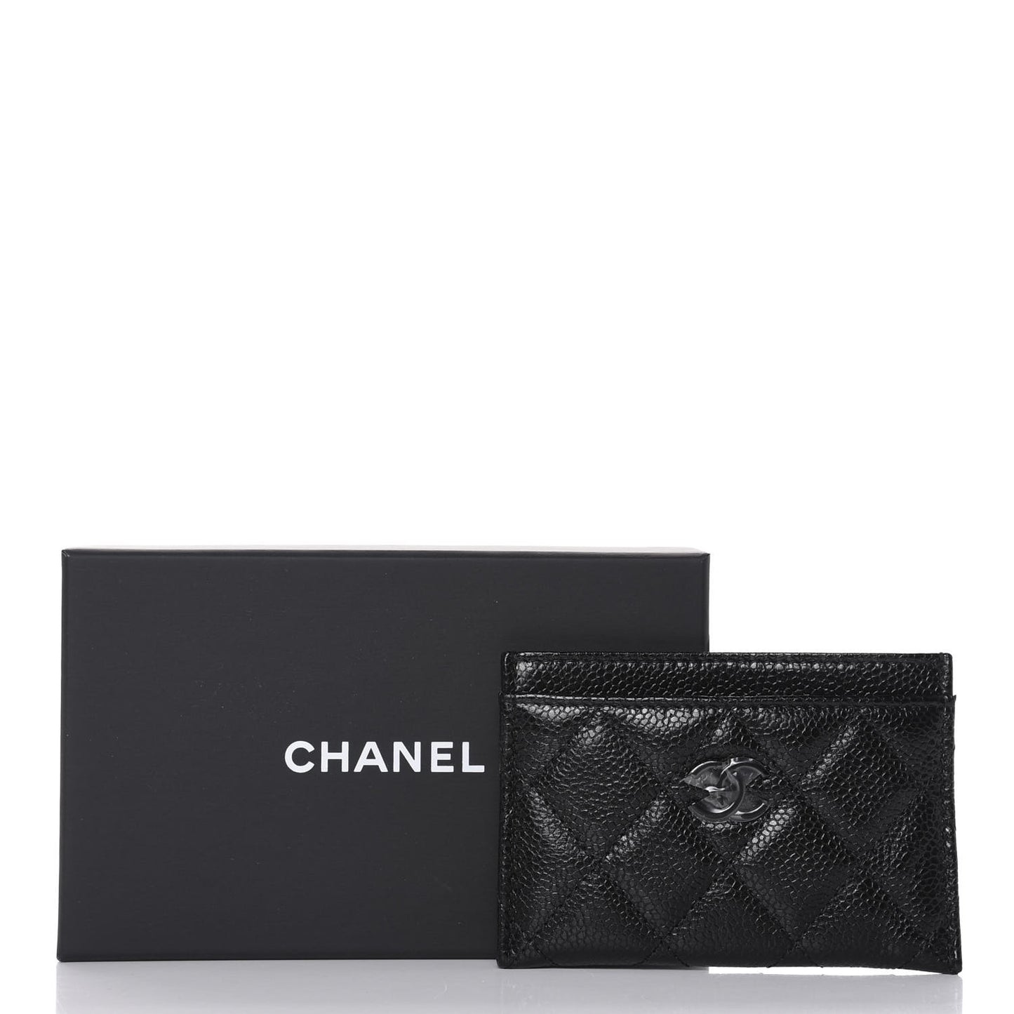 Caviar Quilted Incognito Card Holder Black