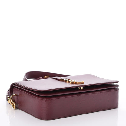 Saint Laurent Textured Calfskin Medium Classic Monogram Universite Bag Dark Red 5 of 7