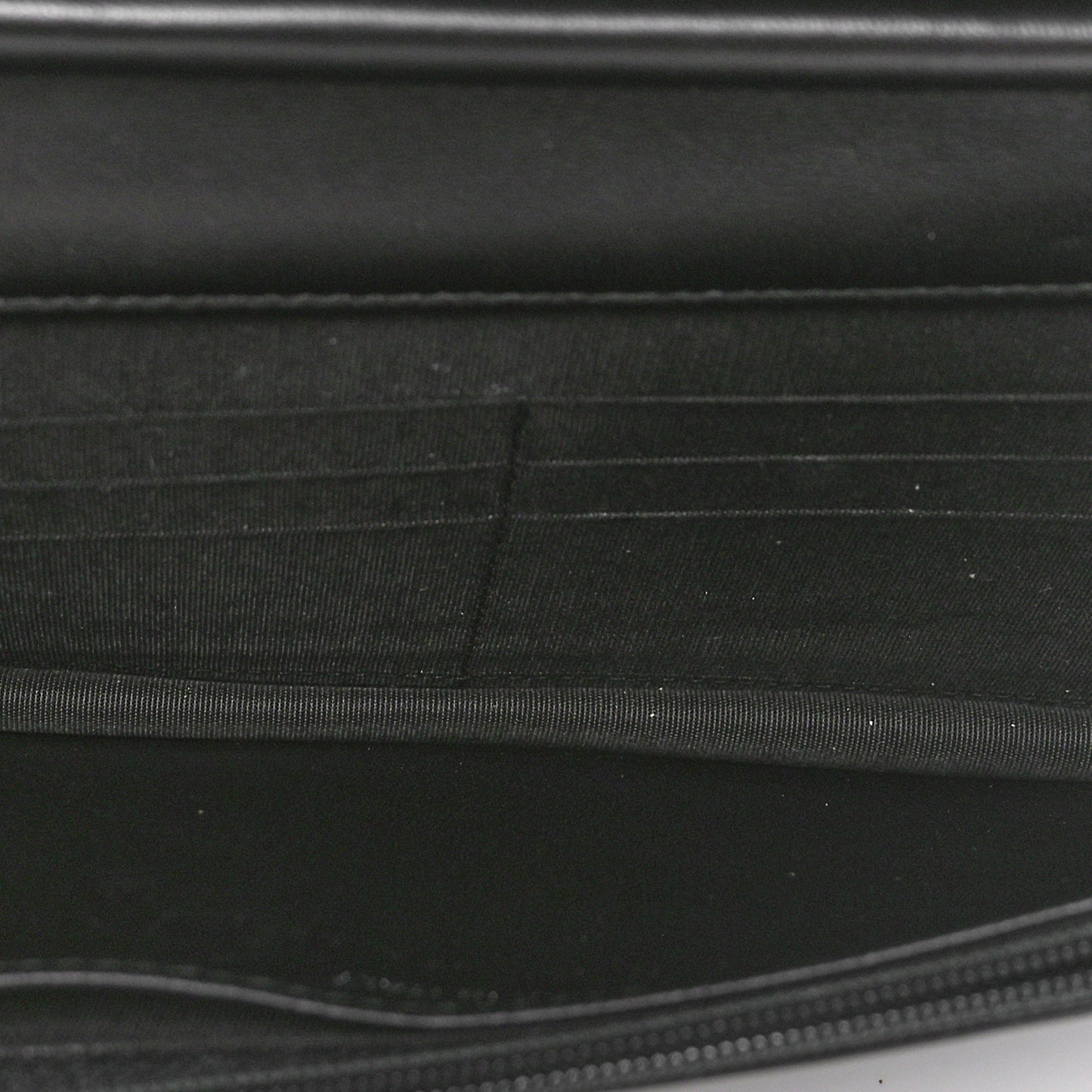 Calfskin Painted Chevron Embossed Boy Wallet On Chain WOC Black