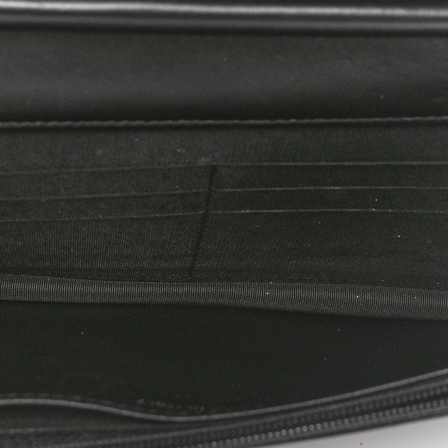 Chanel Calfskin Painted Chevron Embossed Boy Wallet On Chain WOC Black 5 of 11