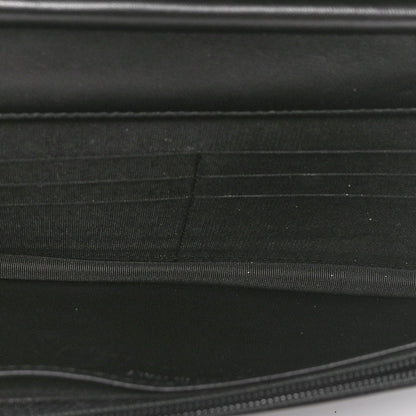 Chanel Calfskin Painted Chevron Embossed Boy Wallet On Chain WOC Black 5 of 11