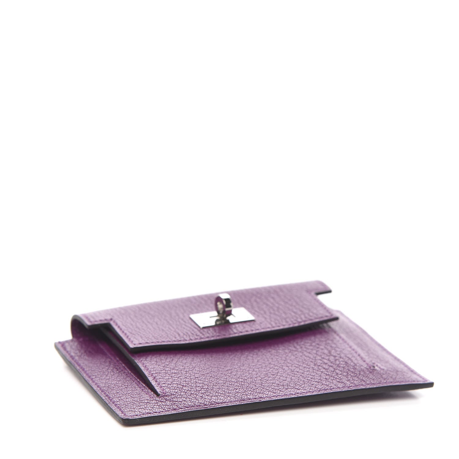 Hermes Chevre Mysore Kelly Pocket Compact Wallet Anemone 3 of 7