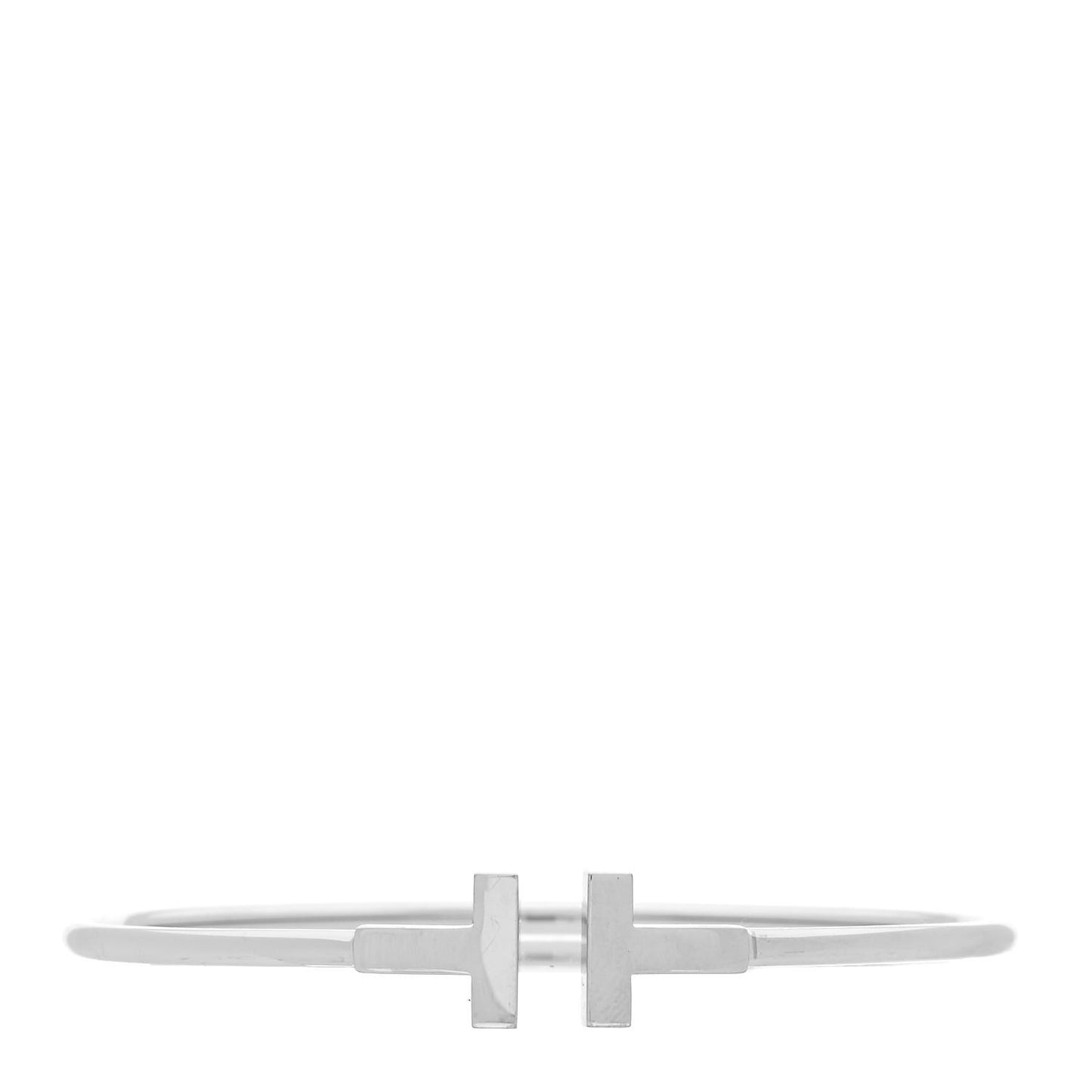 18K White Gold T Wire Bracelet