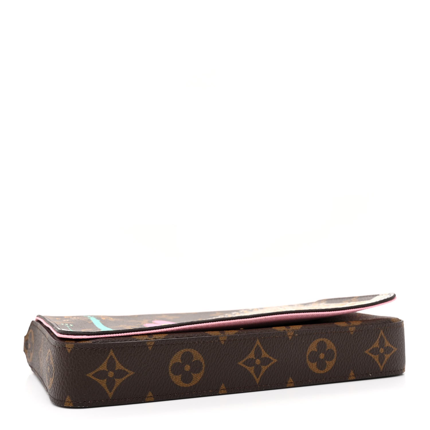 Louis Vuitton Monogram 2022 Christmas Animation Paris Pochette Felicie Chain Wallet Pink 5 of 12