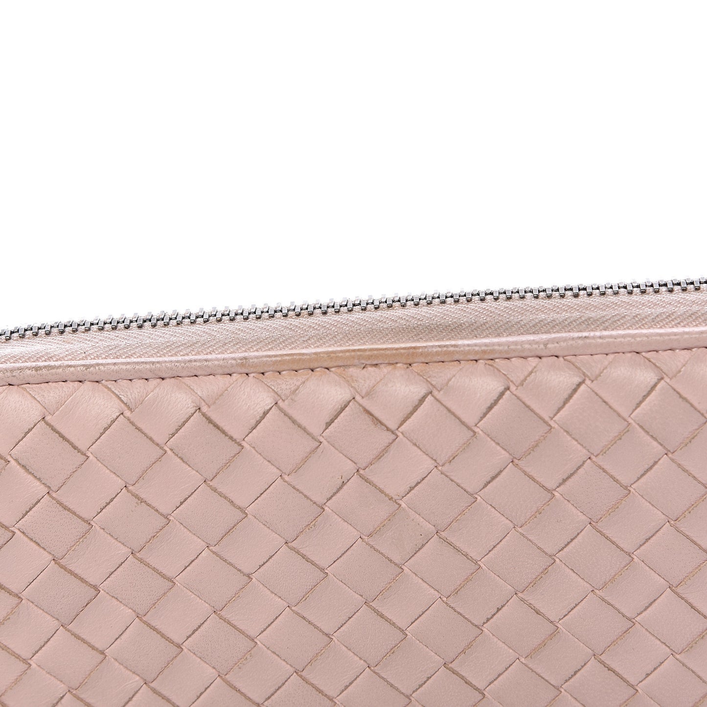 Nappa Intrecciato Zip Around Wallet Lotus