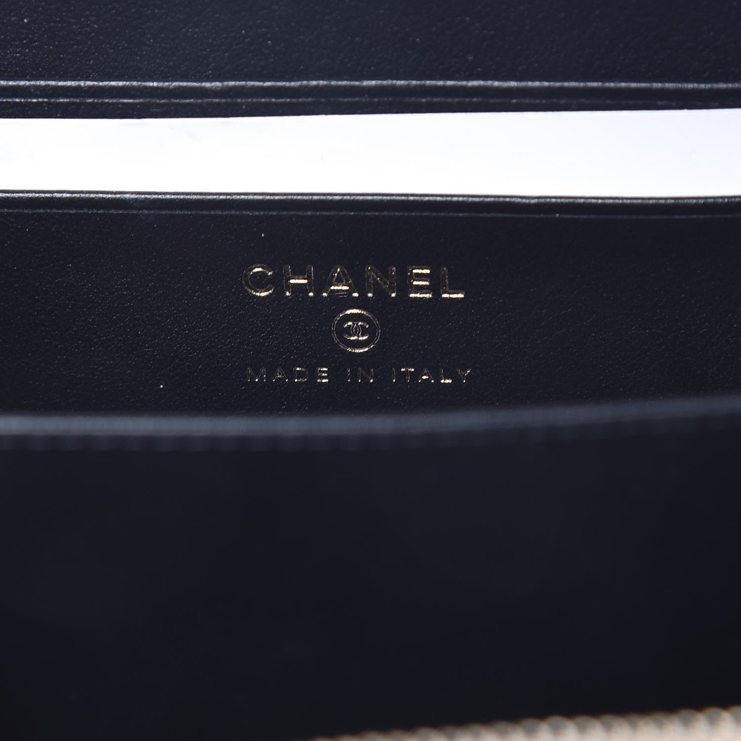 Chanel Caviar Quilted CC Filigree Vanity Clutch With Chain Beige Black 6 of 9