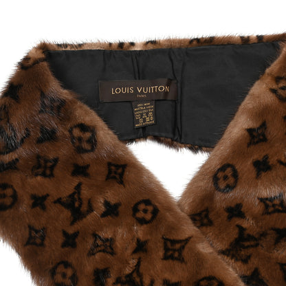 Louis Vuitton Monogram Mink Fur Stole 2 of 3