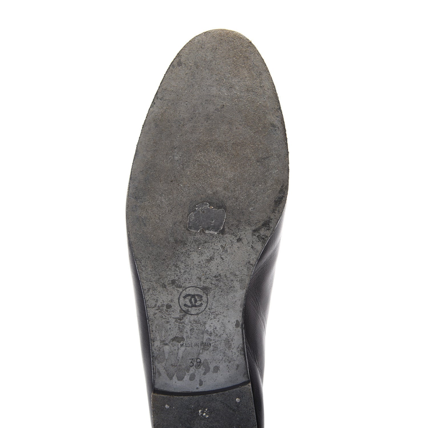 Chanel Lambskin Patent Cap Toe Ballerina Flats 39 Black 10 of 12