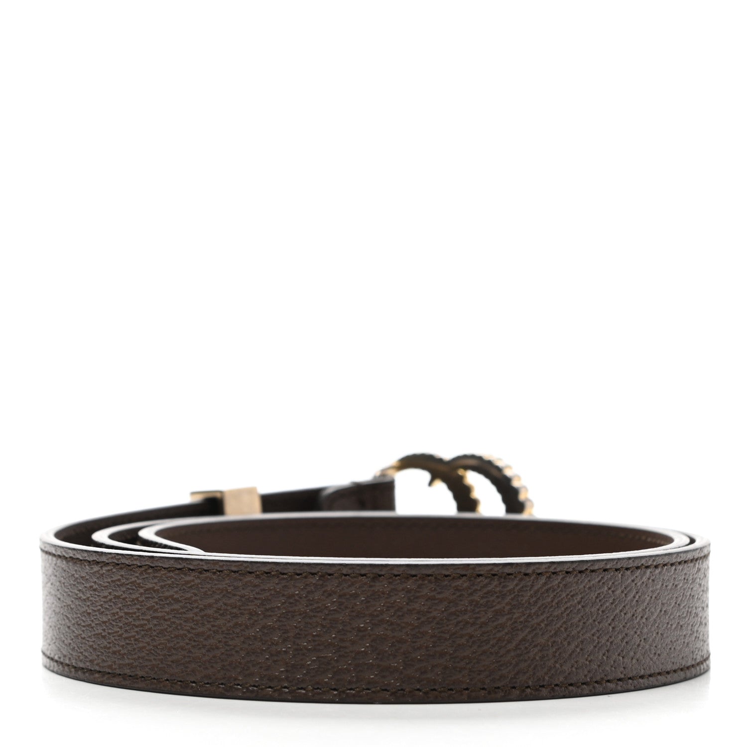Gucci Textured Dollar Calfskin Torchon Double G 25mm Belt 80 32 New Acero 2 of 5