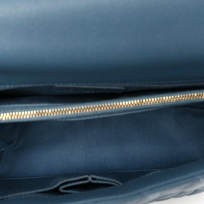 Chanel Caviar Quilted Small Coco Handle Flap Blue 6 of 12