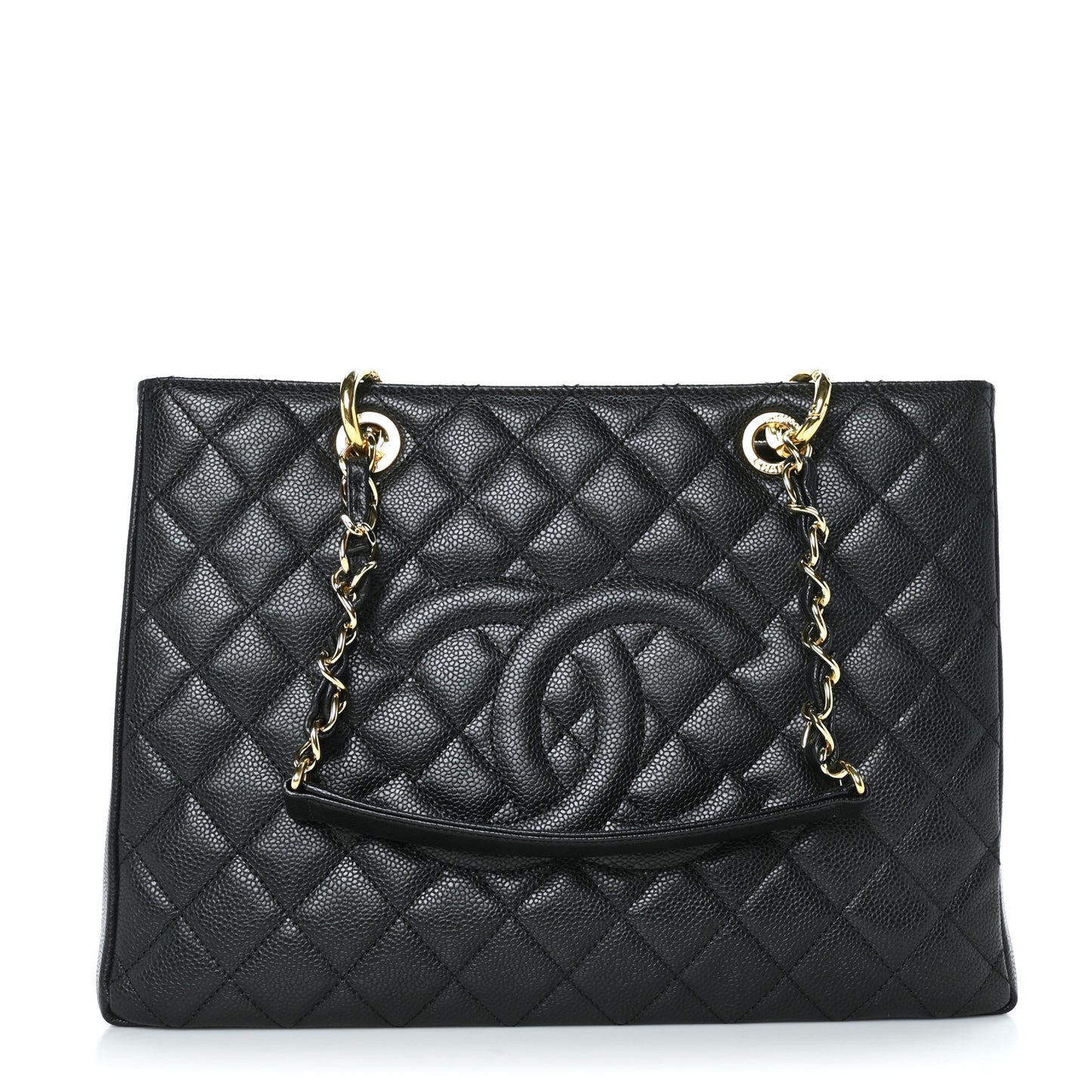 Caviar Quilted Grand Shopping Tote GST Black