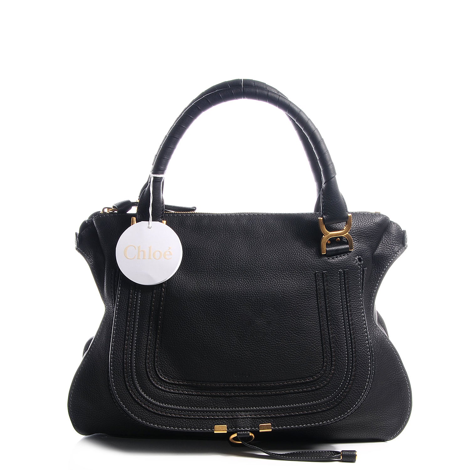 Chloe Calfskin Large Marcie Satchel Black 1 of 9