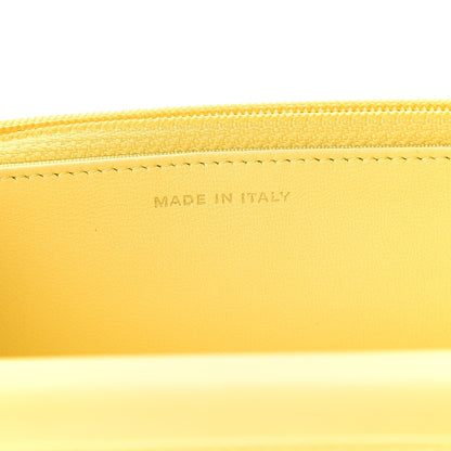 Chanel Lambskin Quilted Wallet on Chain WOC Yellow 6 of 7