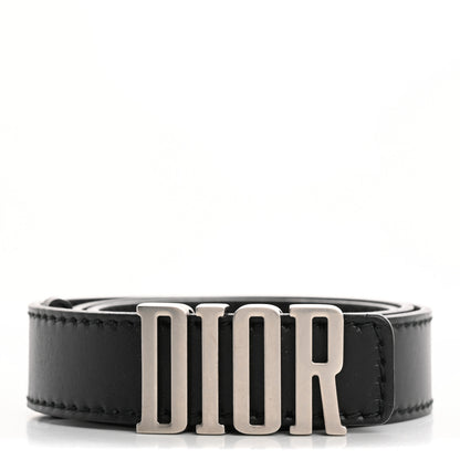 Christian Dior Calfskin D Fence Belt 80 32 Black 1 of 7