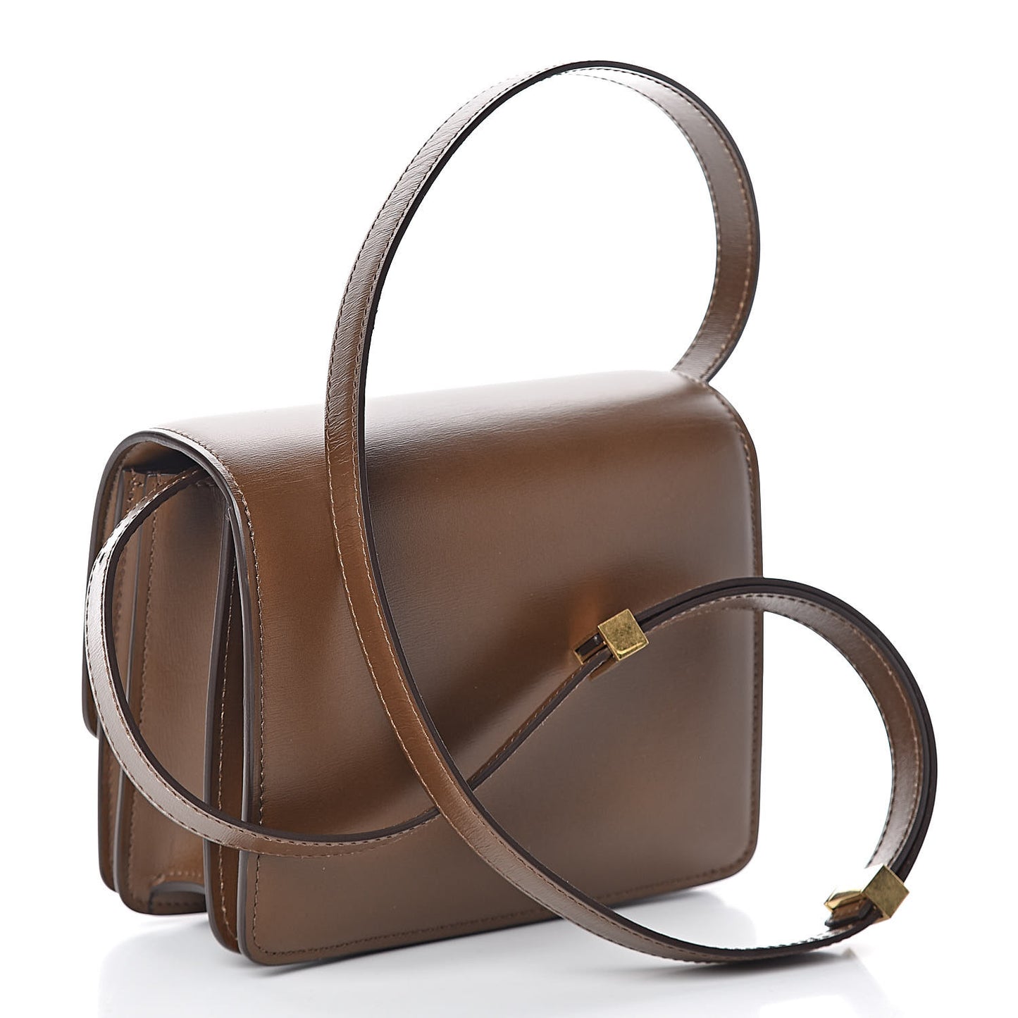 Box Calfskin Small Classic Box Flap Bag Camel