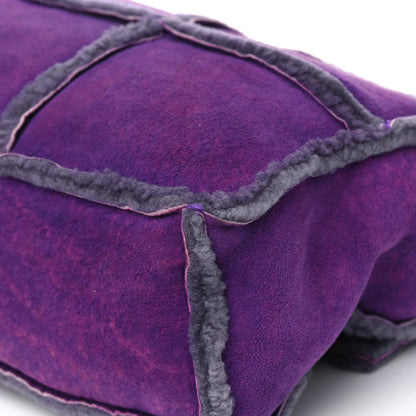 Chanel Shearling Patchwork Mademoiselle Messenger Purple 8 of 11