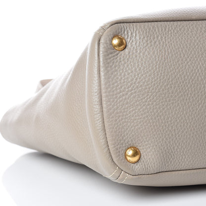Prada Vitello Daino Side Pocket Hobo Pomice 10 of 17