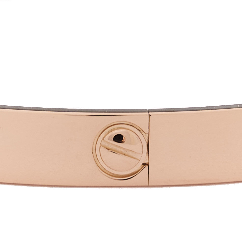 18K Pink Gold 10 Diamond LOVE Bracelet 17