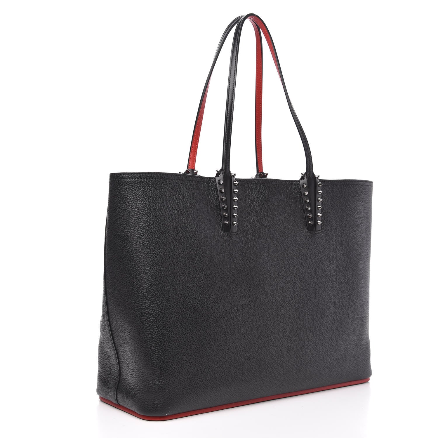 Christian Louboutin Calfskin Spikes East West Cabata Tote Black 3 of 9